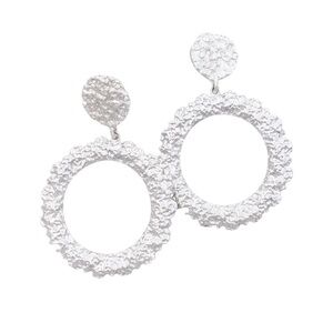 Silver Open Circle Earrings (5024)